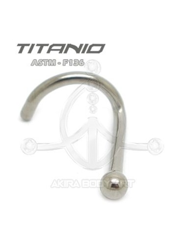 Nostril bola titanio crudo. 0.8x7