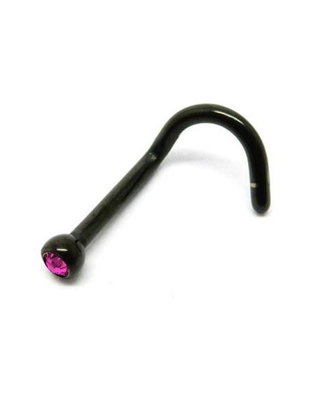Nostril de titanio negro con joya