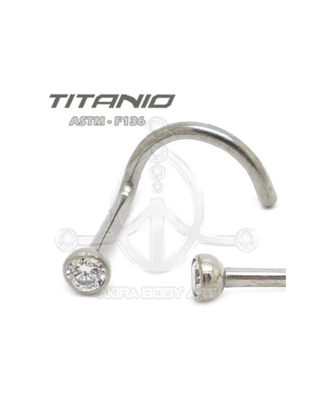 Nostril joya titanio crudo