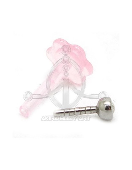 Labret PTFE bola acero joya