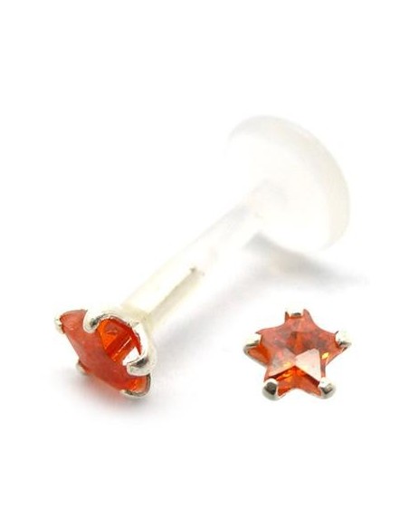 Labret Bio-Plást estrella joya engarzada