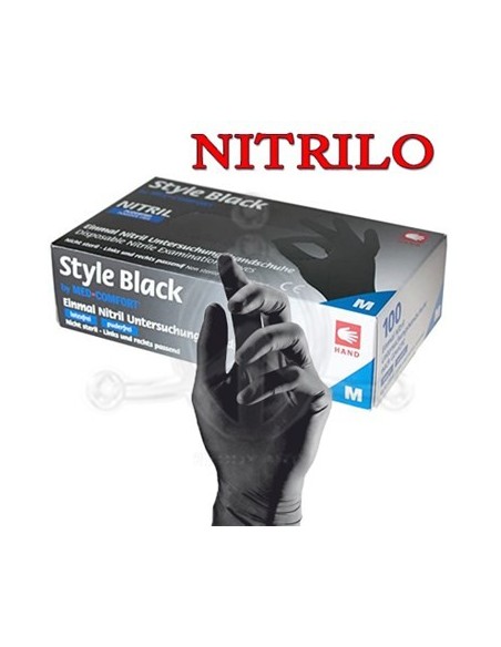 Guantes de Nitrilo NEGRO de Style Black