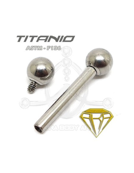 Barbell Titanio. Rosca Interna