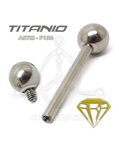 Barbell Titanio. Rosca Interna