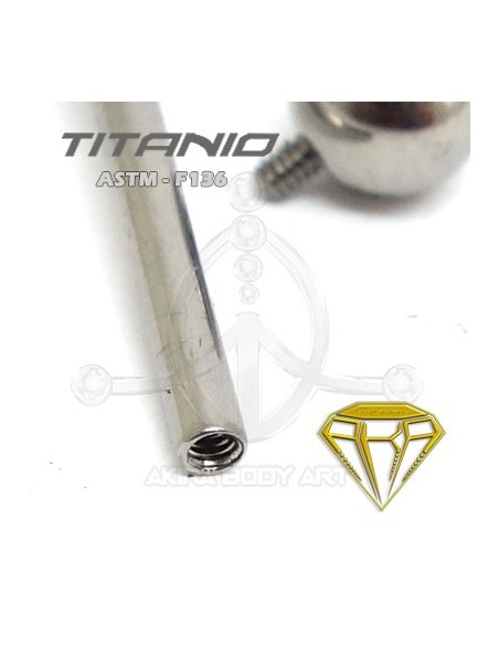 Barbell Titanio. Rosca Interna