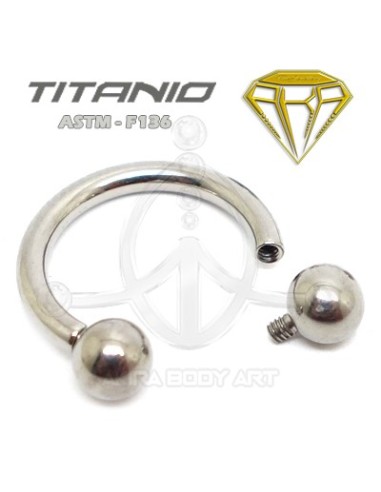 Circular Barbell Titanio. Rosca Interna