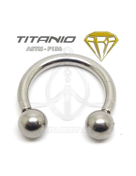 Circular Barbell Titanio. Rosca Interna