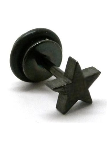 Falso dilatador acero negro estrella