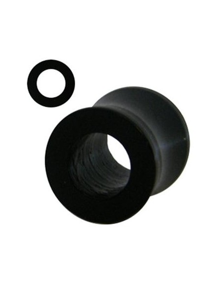 Túnel con rosca Negro y Transparente