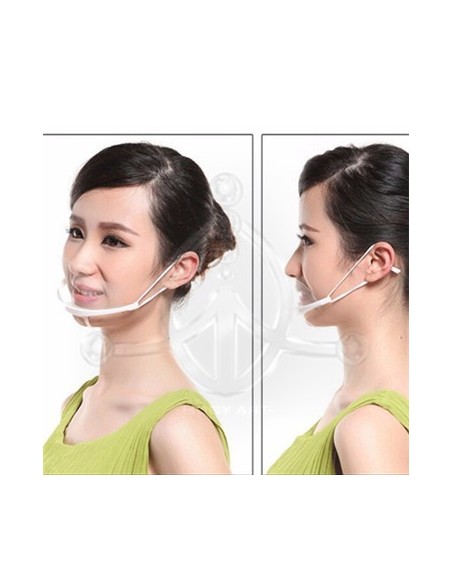 Mascarilla de plástico transparente
