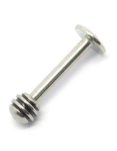 Labret con bolas con muescas