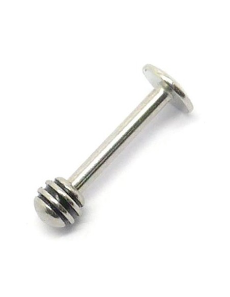 Labret con bolas con muescas