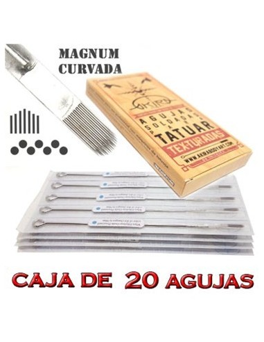 Agujas Magnum Curvada - Caja de 20