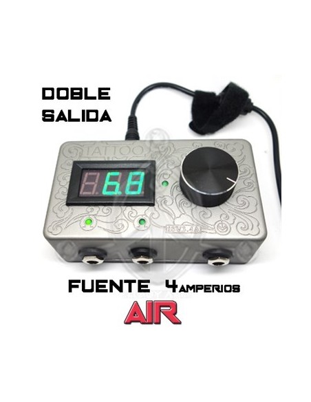 Fuente de aluminio grabado