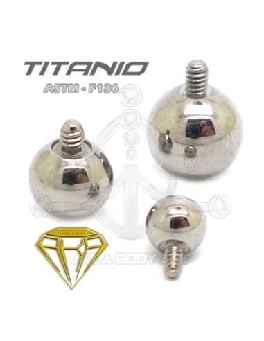 Bola Titanio. Rosca Interna