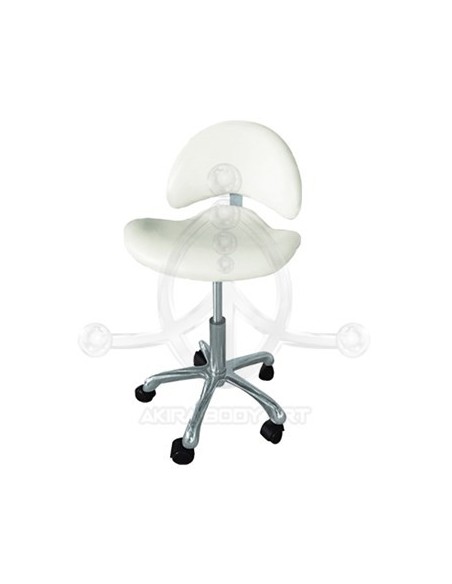 Taburete con Respaldo BLANCO
