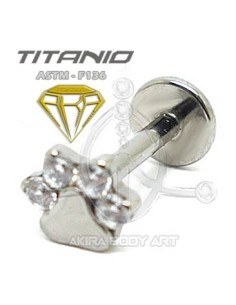 Labret titanio ROSCA INTERNA - HUELLA
