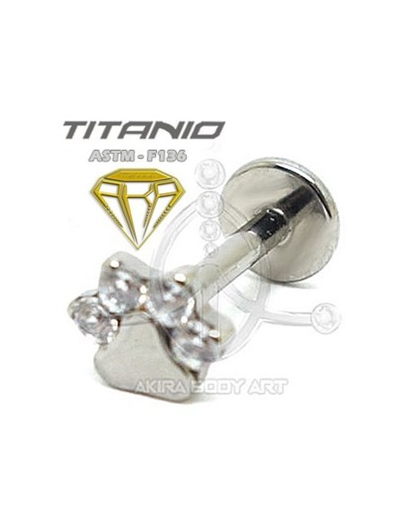Labret titanio ROSCA INTERNA - HUELLA