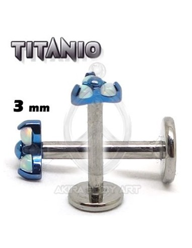 Labret ROSCA INTERNA - 3 Ópalos