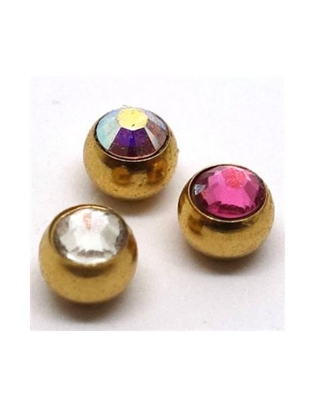 Bola joya anodizado oro