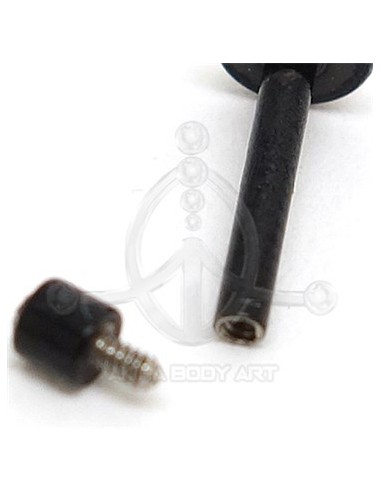 Labret Negro con Joya (Rosca interna)