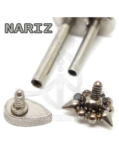 Labret Triangulo Bolas y Corazon  (Rosca interna) 2