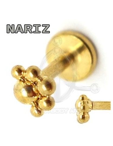 Labret Bolas Oro (Rosca interna)