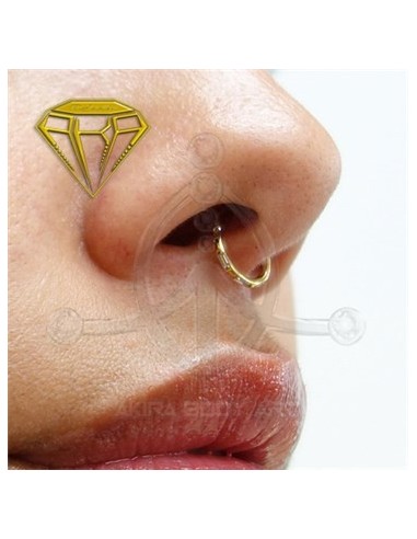 Aro segmentado 5 joyas - ORO