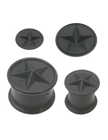 Dilatador plug negro con estrella relieve