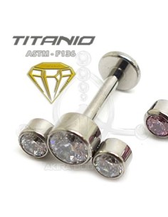 Labret Titanio 3 joyas