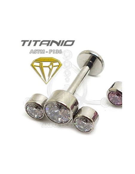Labret Titanio 3 joyas