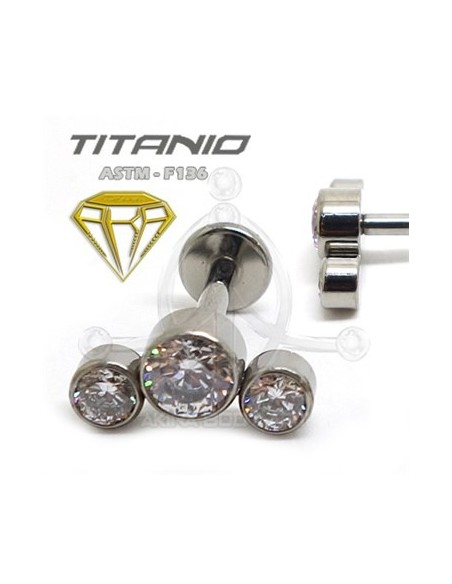 Labret Titanio 3 joyas