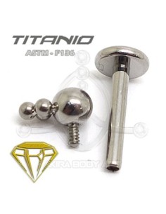 Labret 4 bolas (Titanio Rosca interna) 2