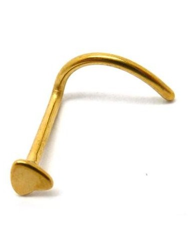 Nostril forma de corazón anodizado oro