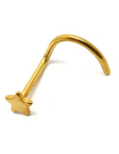 Nostril forma de estrella anodizado oro