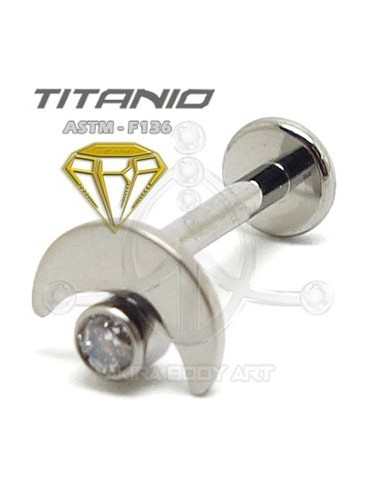 Labret Luna Joya (Titanio Rosca interna)