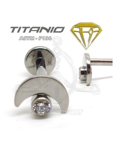 Labret Luna Joya (Titanio Rosca interna)