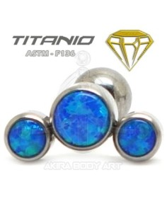 Tragus 3 Ópalos Azules 2