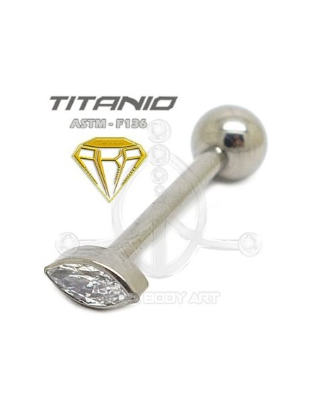 Barbell OJO DE CRISTAL - Titanio