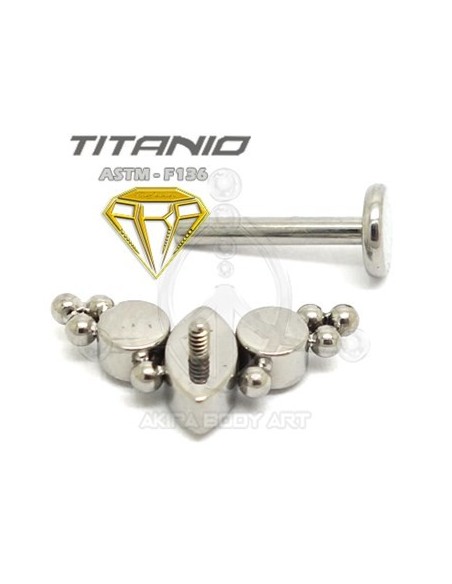 Labret JOYAS con Bolas - Titanio