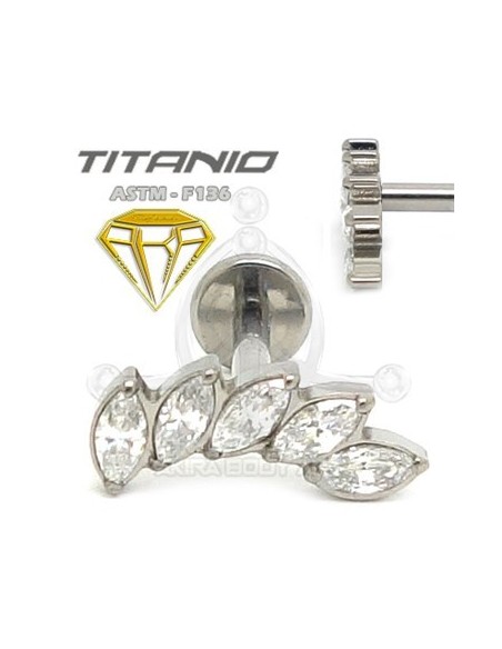 Labret PÉTALOS - Titanio