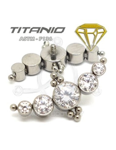 Repuesto  LUNA DE CRISTAL con Bolas - Titanio