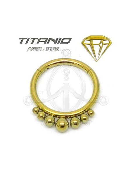 Aro Segmentado bolas ? Anodizado Oro