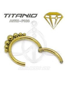 Aro Segmentado bolas ? Anodizado Oro 2