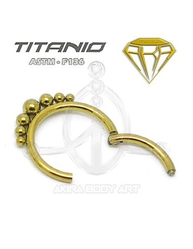 Aro Segmentado bolas ? Anodizado Oro