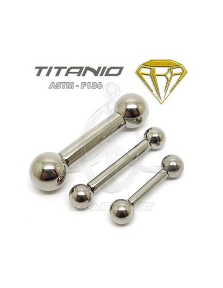 Barbell Titanio. Rosca Interna - GROSOR