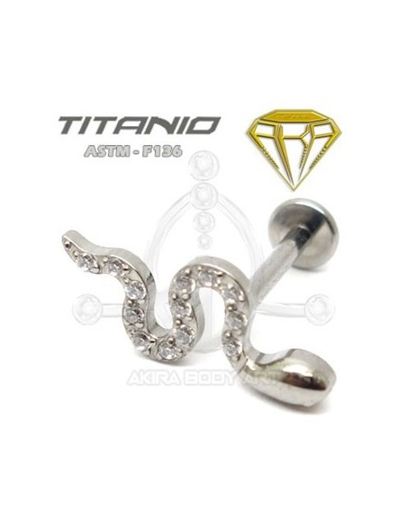 Labret SERPIENTE. Rosca Interna