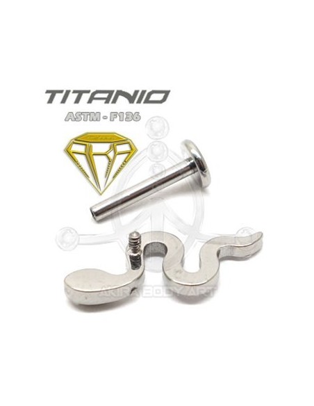 Labret SERPIENTE. Rosca Interna