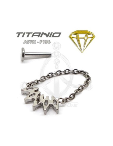 Labret corona de joyas con cadena