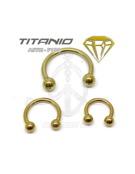 Circular Barbell Titanio R. Interna - ANOD. ORO